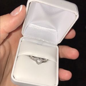 Heart shaped diamond ring